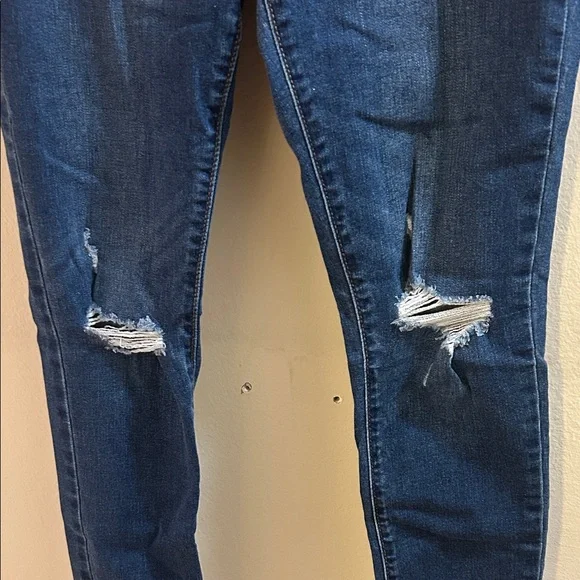 Old Navy Distressed Dark Blue Women's Jeggings - Picture 4 of 7